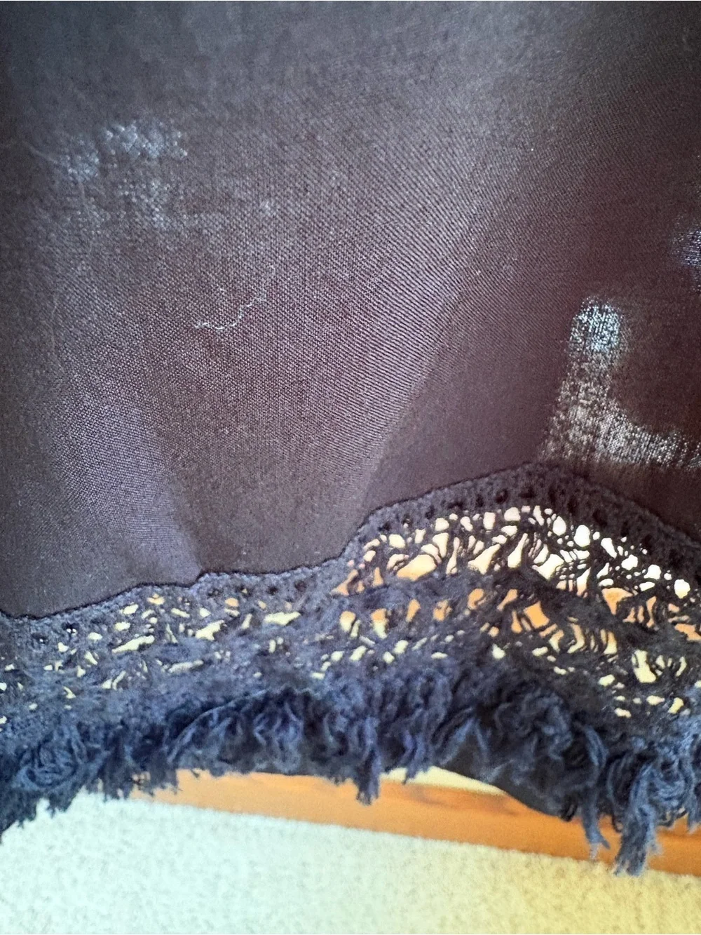 Tuckernuck Black Dress Pippa Fringe Lace Sz Medium 🖤